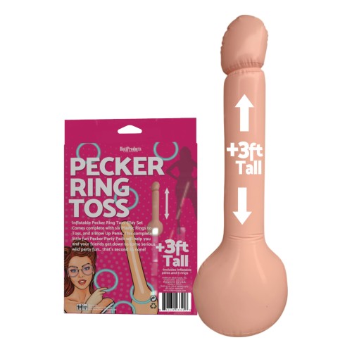 Juego de Lanzamiento de Aros Inflable Pecker para Diversión en Fiestas