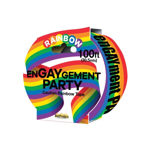 Engaygement Rainbow Caution Tape for Parties