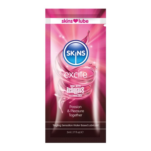 Lubricante a Base de Agua Skins Excite para Sensaciones Mejoradas