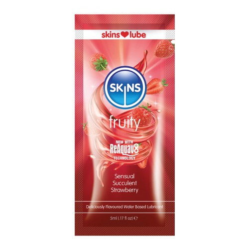 Skins Strawberry Water Based Lubricant - 5 ml