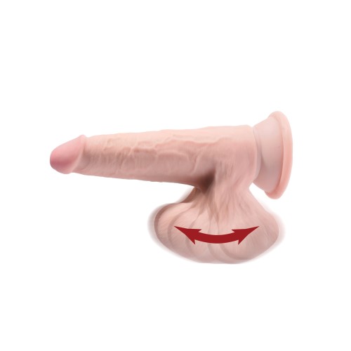 King Cock Plus 7" Triple Density Cock with Swinging Balls - Ivory