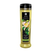 Shunga Organic Kissable Massage Oil - 8 oz Exotic Green Tea