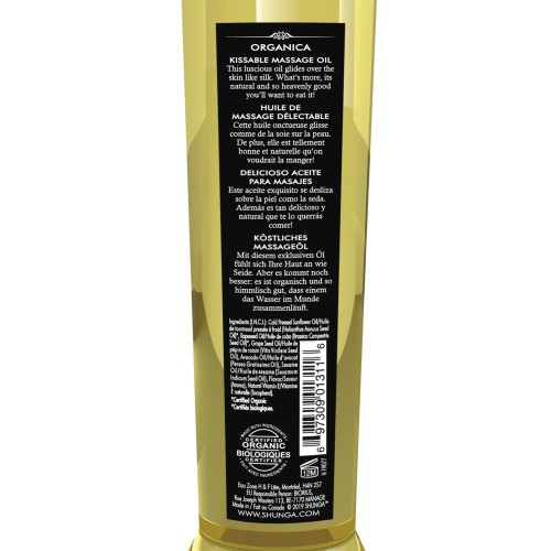 Shunga Organic Kissable Massage Oil - 8 oz Exotic Green Tea