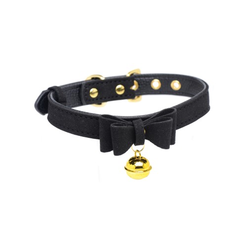 Collar de Gato con Campana Master Series - Negro/Dorado