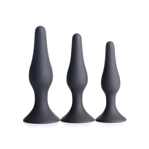 Master Series Triple Tapered Silicone Anal Trainer Set - Black