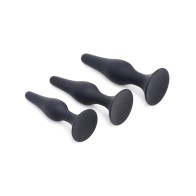 Master Series Triple Tapered Silicone Anal Trainer Set - Black