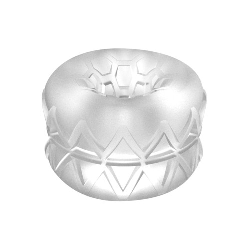 RealRock Crystal Clear Reversible Textured Masturbator