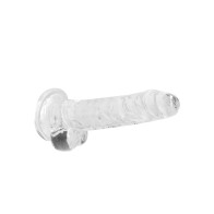 Dildo RealRock Crystal Clear 7" para Satisfacción Total