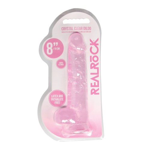 Dildo RealRock Crystal Clear de 8"