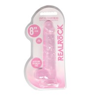 Dildo RealRock Crystal Clear de 8"