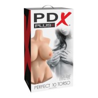 PDX Plus Perfect 10 Realistic Torso for Ultimate Pleasure