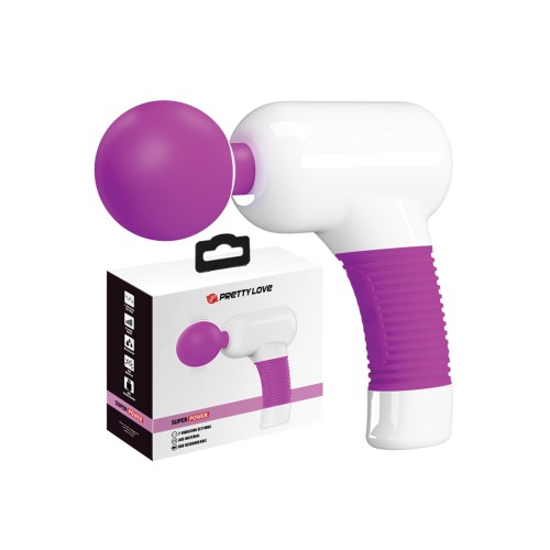 Masajeador Pretty Love Super Power Fun Gun Blanco/Fucsia