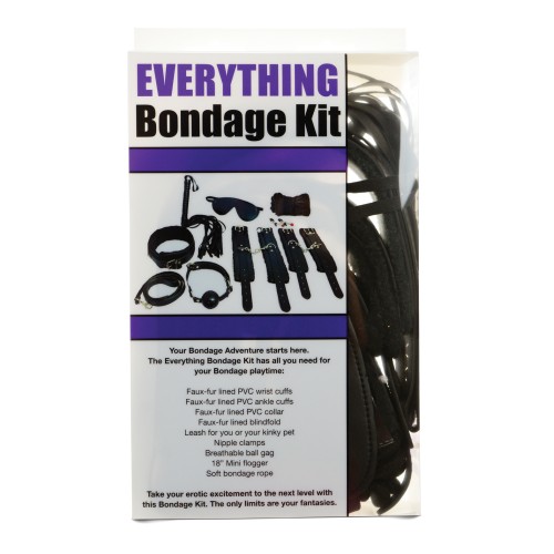 Plesur Everything Bondage 12 Piece Kit Black