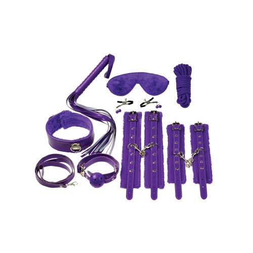 Kit de Bondage Plesur Everything de 12 Piezas en Púrpura