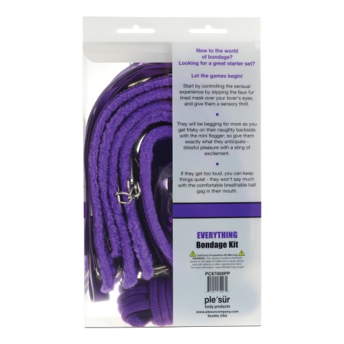 Plesur Everything Bondage 12 Piece Kit in Purple