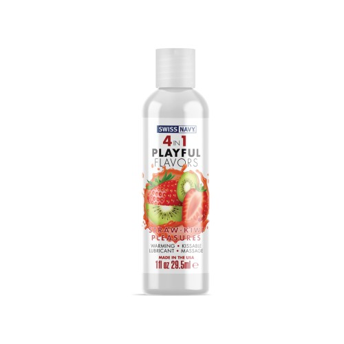 Swiss Navy 4 in 1 Strawberry Kiwi Pleasure - Sensational Flavors