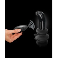 Plug Anal de Vidrio Vibrante Icicles No. 84 con Control Remoto - Negro