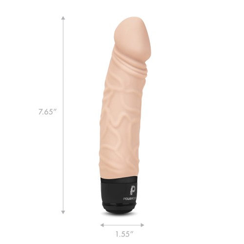 Vibrador Realista Powercocks 6.5 Pulgadas Marfil