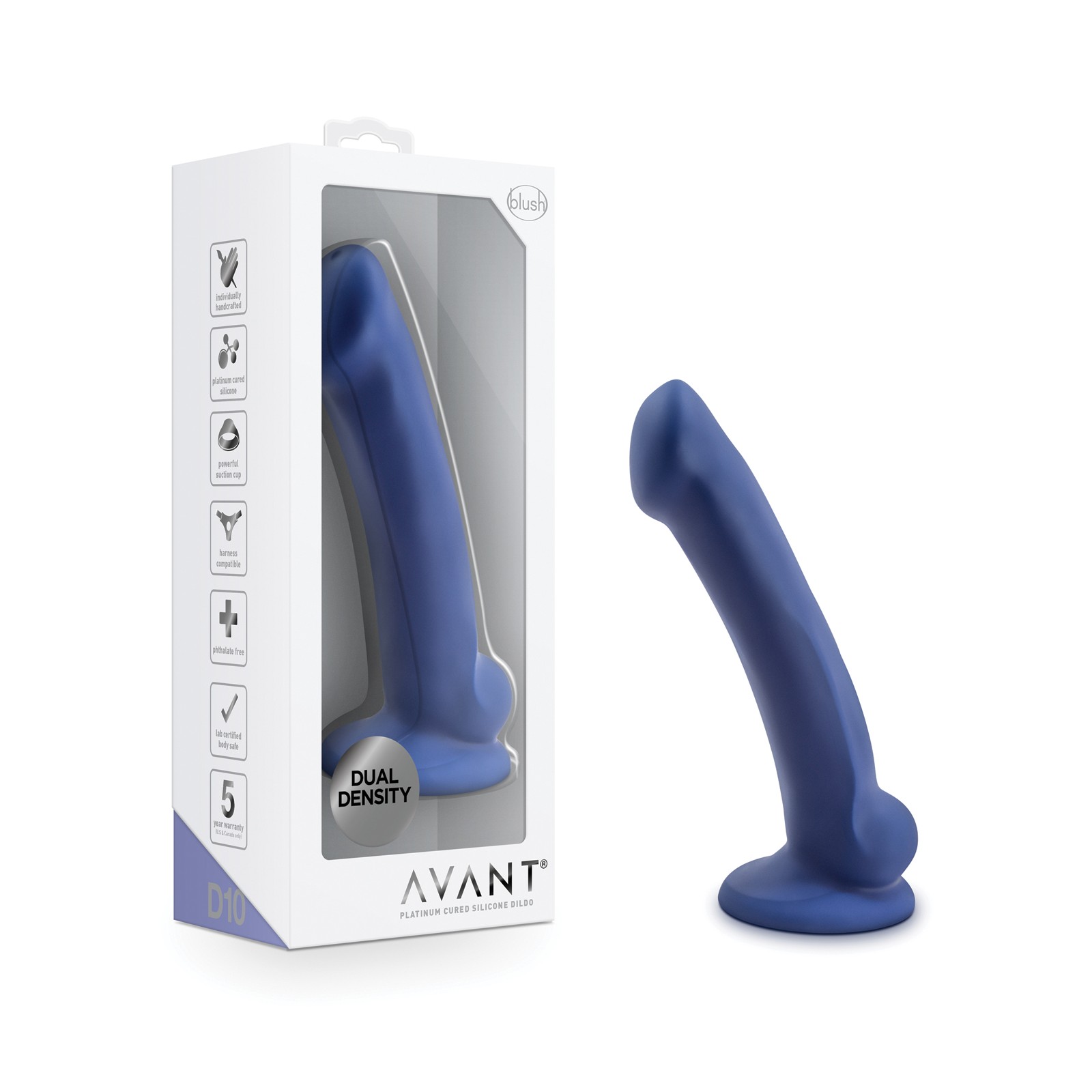 Dildo de Silicona Blush Avant D10 Ergo Mini Indigo