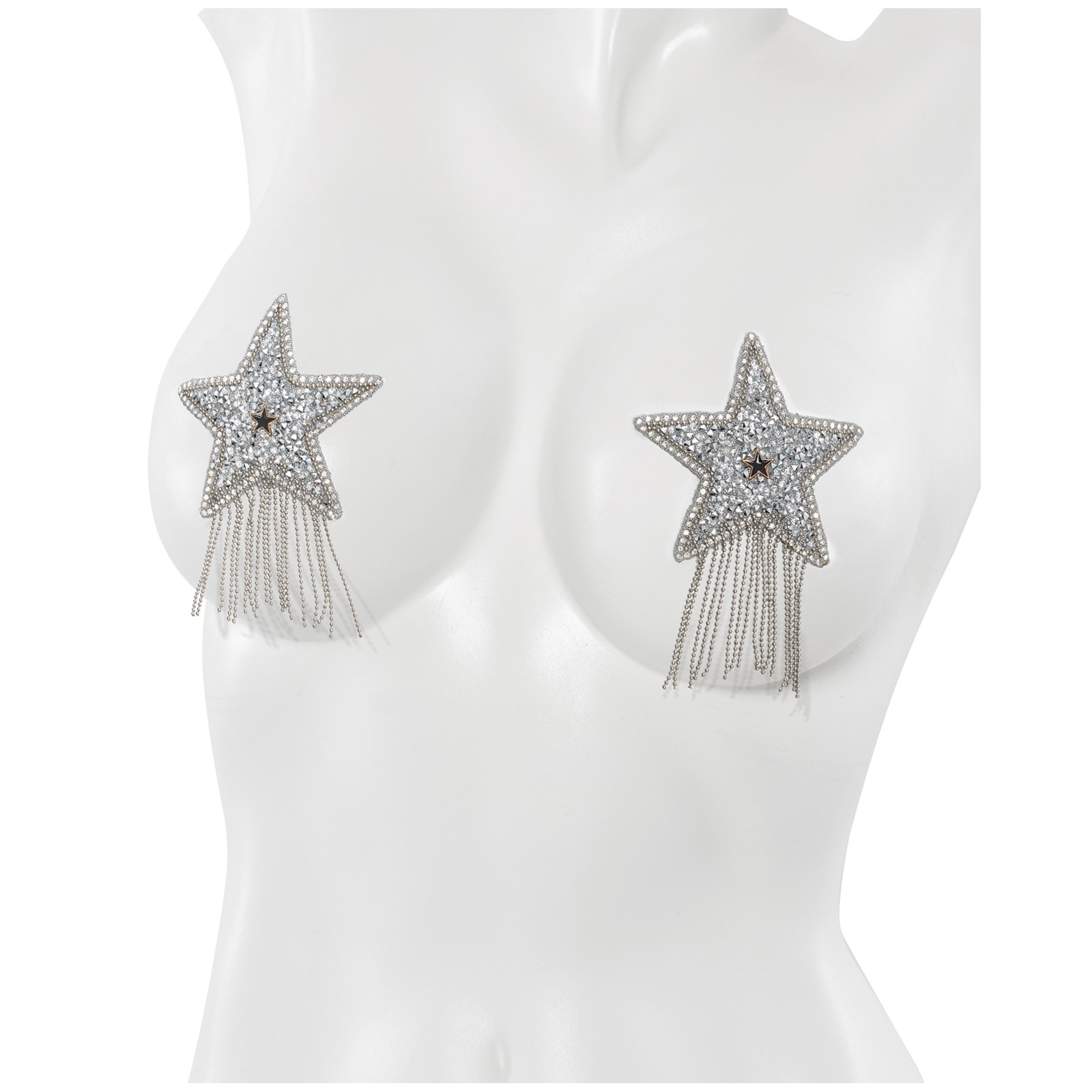 Rhinestone Star Pasties Silver