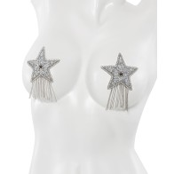 Rhinestone Star Pasties Silver