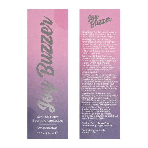 Joy Buzzer Clitoral Lotion Watermelon