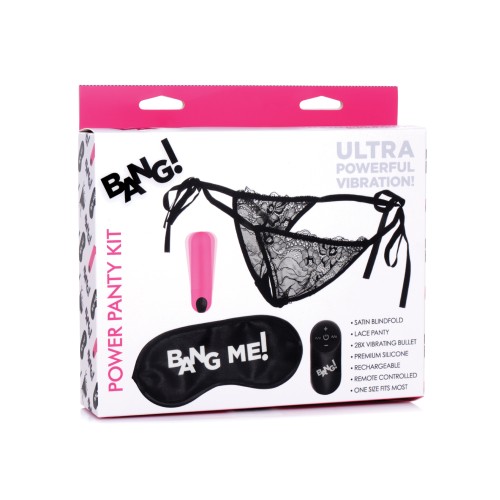 Bang Power Panty Blindfold Kit Pink