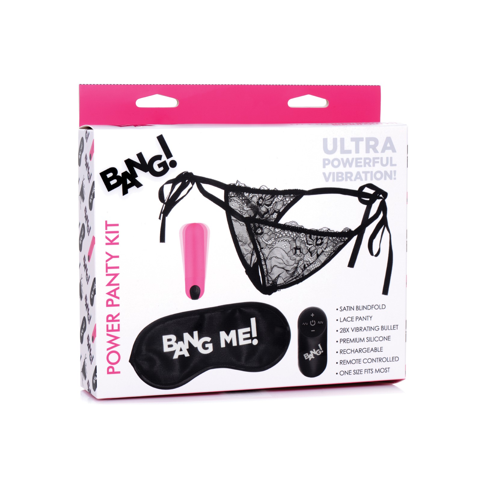 Bang Power Panty Blindfold Kit Pink