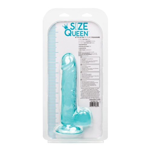 Dildo Size Queen de 6 Pulgadas - Azul