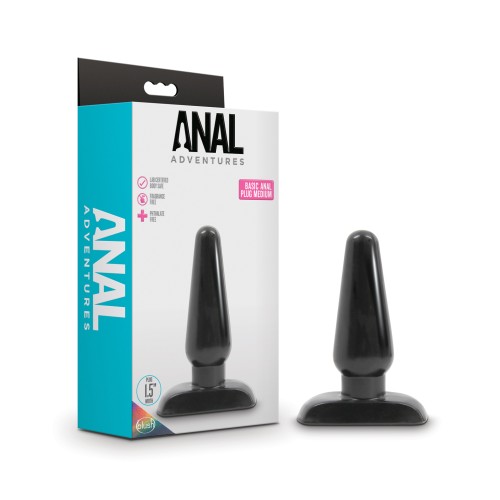 Blush Anal Adventures Basic Anal Plug Medium Black