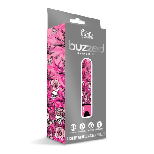 Buzzed 3.5 Inch Rechargeable Bullet in Blazing Beauty Pink