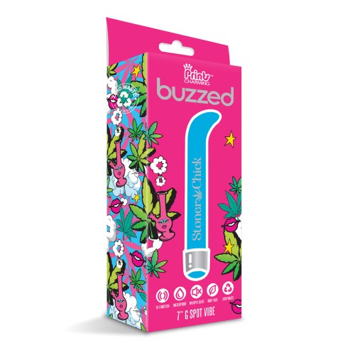 Buzzed 7" G-Spot Vibrator Stoner Chick Blue