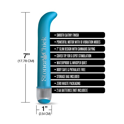 Vibrador G-Spot Buzzed 7" - Stoner Chick Azul