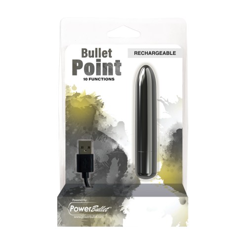 Bala Recargable Bullet Point 10 Funciones Negra