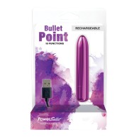 Bullet Point Rechargeable Bullet - 10 Functions Purple