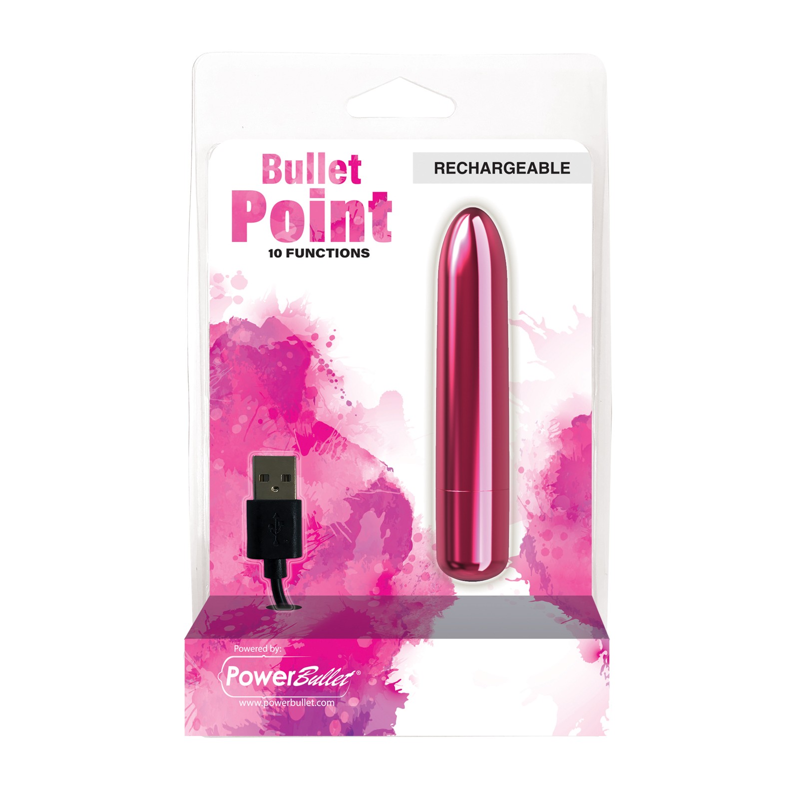 Bullet Point Vibrador Recargable Rosa