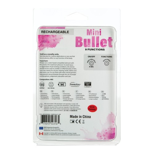 Mini Bullet Recargable con 9 Funciones