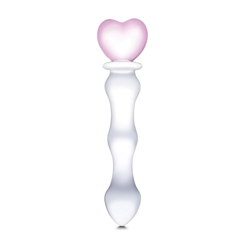 Dildo de Vidrio Sweetheart de 8" - Rosa/Transparente