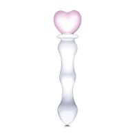 Dildo de Vidrio Sweetheart de 8" - Rosa/Transparente