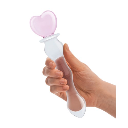 Dildo de Vidrio Sweetheart de 8" - Rosa/Transparente