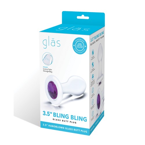 Plug Anal de Vidrio Bling Bling - Transparente