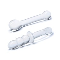 Conjunto de Dildos de Vidrio de Placer G-Spot de Glas para Exploración