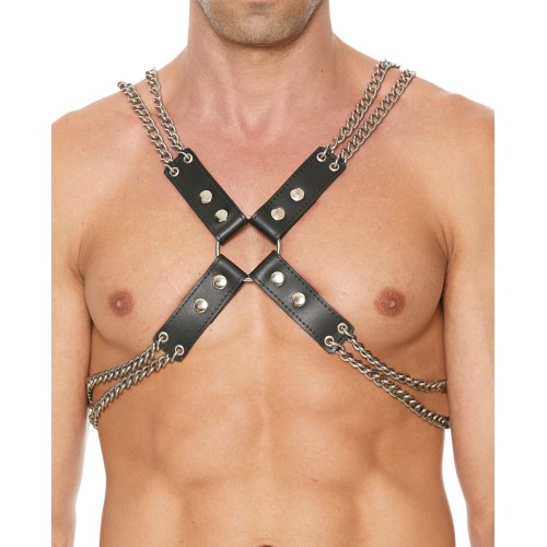 Shots Uomo Chain and Harness Black Fashion