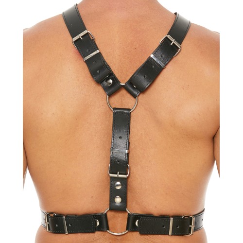 Shots Uomo Mens Harness with Metal Bit Black