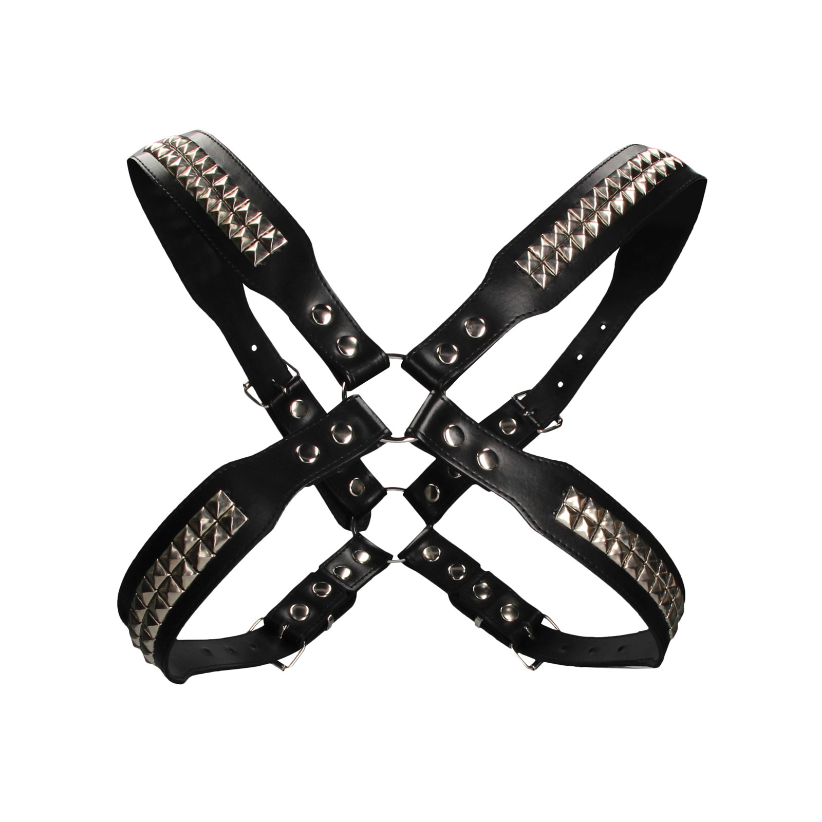 Shots Uomo Men's Pyramid Stud Body Harness for Fashion and Bondage