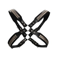 Shots Uomo Men's Pyramid Stud Body Harness for Fashion and Bondage