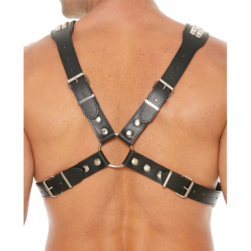 Shots Uomo Men's Pyramid Stud Body Harness for Fashion and Bondage