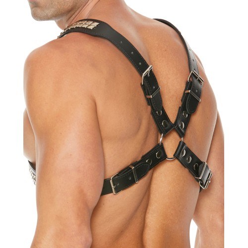 Shots Uomo Men's Pyramid Stud Body Harness for Fashion and Bondage