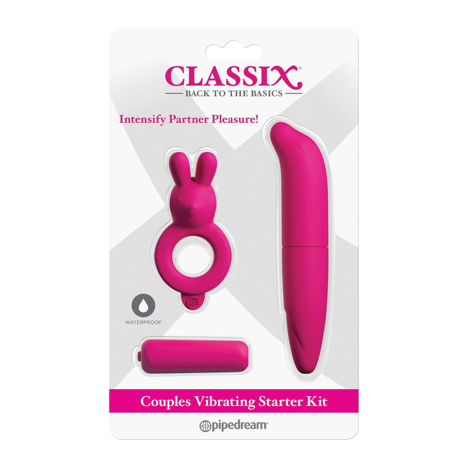 Classix Couples Vibrating Starter Kit - Pink - Ignite Passion