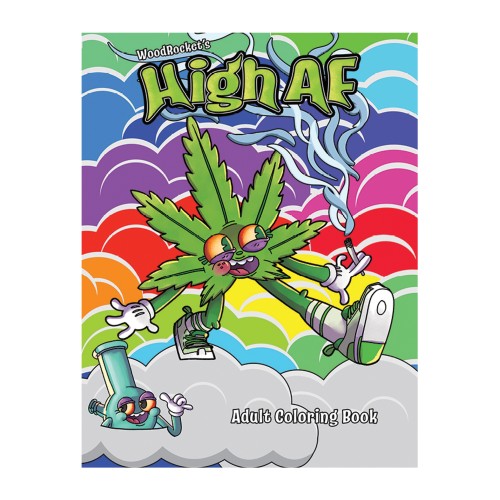 Libro para Colorear Adulto High AF de Wood Rocket